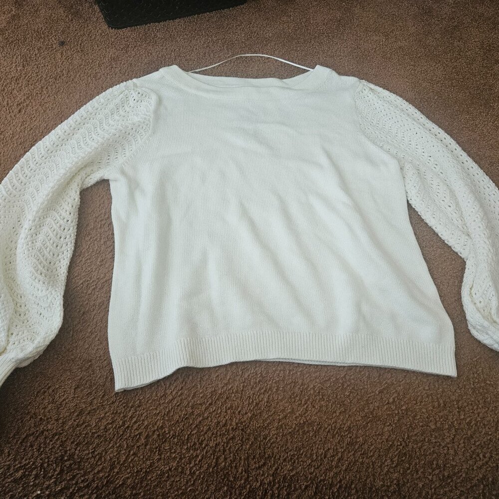 Women's white sweater top